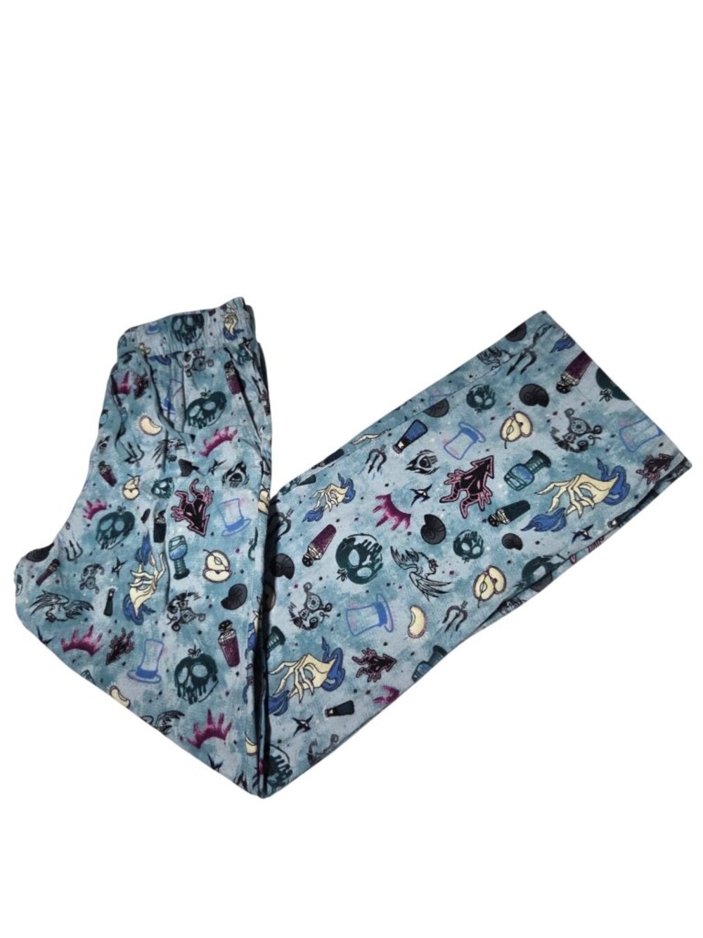 Disney Villains Pajama Pants Womens Size Large Halloween Themed Blue Lounge PJs